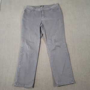 Lee Pants Chino Womens Size 12 Petite Classic Fit Straight Leg Gray